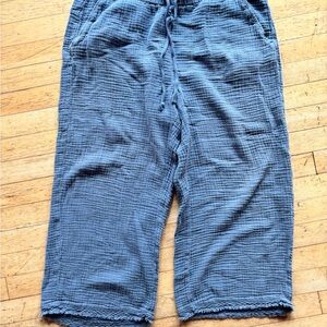 Eileen fisher blue cotton gauze pants